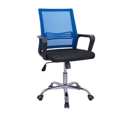 ΚΑΡΕΚΛΑ ΓΡΑΦΕΙΟΥ FALLON HM1148.08 ΣΕ ΜΑΥΡΟ ΧΡΩΜΑ ΜΕ ΜΠΛΕ ΠΛΑΤΗ 60x57x104Υ εκ. - ΚΑΡΕΚΛΕΣ ΓΡΑΦΕΙΟΥ στο Milonadakis.gr