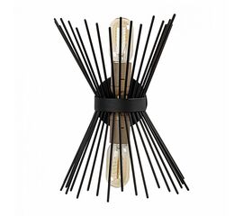 ΑΠΛΙΚΑ ΤΟΙΧΟΥ 2ΦΩΤΗ ΜΕΤΑΛΛΙΚΗ ΜΑΥΡH HM7299 23X16X33 εκ. - ΑΠΛΙΚΕΣ ΤΟΙΧΟΥ στο Milonadakis.gr