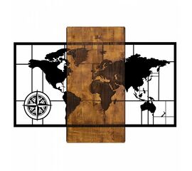 ΔΙΑΚΟΣΜΗΤΙΚΟ ΤΟΙΧΟΥ ΞΥΛΙΝΟ ΜΕ ΜΕΤΑΛΛΙΚO ΠΑΓΚΟΣΜΙΟ ΧΑΡΤΗ 85Χ58 HM7223 - ΔΙΑΚΟΣΜΗΤΙΚΑ ΤΟΙΧΟΥ στο Milonadakis.gr