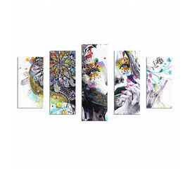 ΠΕΝΤΑΠΤΥΧΟΣ ΠΙΝΑΚΑΣ MDF MODERN DAZZLING BEAUTY GIRL FACE HM7206.04 100X60x3 εκ. - ΠΙΝΑΚΕΣ στο Milonadakis.gr