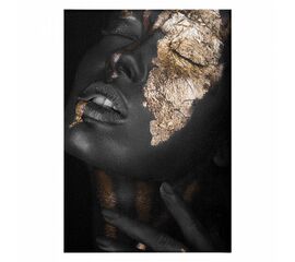 ΠΙΝΑΚΑΣ ΚΑΜΒΑΣ DARK SKINNED GIRL WITH GOLD MAKEUP HM7196.01 50X3X70 εκ. - ΠΙΝΑΚΕΣ στο Milonadakis.gr