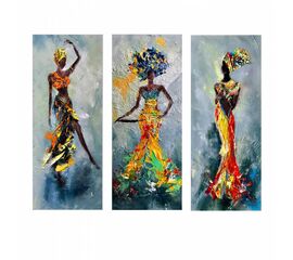 ΠΙΝΑΚΑΣ ΤΡΙΠΤΥΧΟ MDF AFRICAN GIRL IN COLORFUL DRESS HM7204.02 60X0,3X50 εκ. - ΠΙΝΑΚΕΣ στο Milonadakis.gr