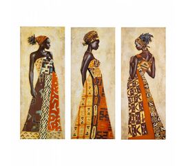ΠΙΝΑΚΑΣ ΤΡΙΠΤΥΧΟ MDF AFRICAN STYLE WOMEN HM7204.03 60X0,3X50 εκ. - ΠΙΝΑΚΕΣ στο Milonadakis.gr