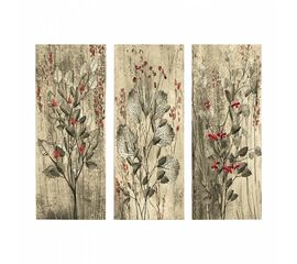 ΠΙΝΑΚΑΣ ΤΡΙΠΤΥΧΟ MDF RED FLOWERS AND BERRIES HM7204.01 60x50x0,3 εκ. - ΠΙΝΑΚΕΣ στο Milonadakis.gr