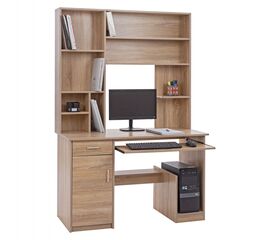 ΓΡΑΦΕΙΟ ΜΕ ΒΙΒΛΙΟΘΗΚΗ-ΡΑΦΙΕΡΑ STATUS HM2032.02 SONOMA 120X55X182 - ΓΡΑΦΕΙΑ στο Milonadakis.gr