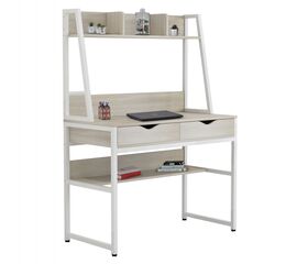 ΓΡΑΦΕΙΟ ΜΕ ΒΙΒΛΙΟΘΗΚΗ TANAYA HM2390.13 ΜΕΛΑΜΙΝΗ SONAMA-ΛΕΥΚΟΣ ΜΕΤΑΛΛO 100x48x139Y - ΓΡΑΦΕΙΑ στο Milonadakis.gr