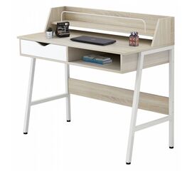 ΓΡΑΦΕΙΟ OLIVIER HM2129.01 ΜΕΛΑΜΙΝΗ ΣΕ SONAMA-ΛΕΥΚΟ-ΛΕΥΚΟΣ ΜΕΤΑΛΛΙΚΟΣ ΣΚΕΛΕΤΟΣ 104x48x89Υεκ - ΓΡΑΦΕΙΑ στο Milonadakis.gr