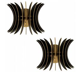 ΣΕΤ ΑΠΛΙΚΕΣ ΤΟΙΧΟΥ 2ΤΜΧ ΞΥΛΙΝΕΣ ΑΠΟ MDF ΜΑΥΡΟ HM7380.03 28x20x20Υ εκ. - ΑΠΛΙΚΕΣ ΤΟΙΧΟΥ στο Milonadakis.gr