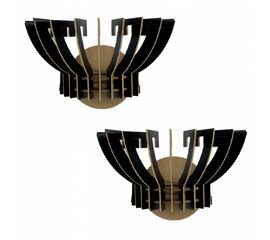 ΣΕΤ ΑΠΛΙΚΕΣ ΤΟΙΧΟΥ 2ΤΜΧ ΞΥΛΙΝΕΣ ΑΠΟ MDF ΜΑΥΡΟ HM7382.03 32x22x19Υ εκ. - ΑΠΛΙΚΕΣ ΤΟΙΧΟΥ στο Milonadakis.gr