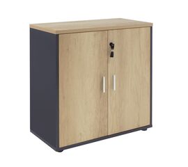 Ντουλάπι γραφείου χαμηλό επαγγελματικό Lotus pakoworld χρώμα φυσικό ανθρακί 80x40x80εκ - ΝΤΟΥΛΑΠΙΑ στο Milonadakis.gr