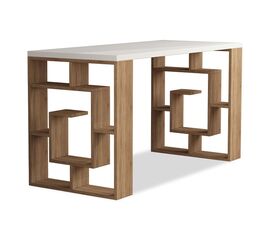 Γραφείο Labirent pakoworld χρώμα λευκό -φυσικό 140x60x75εκ - ΓΡΑΦΕΙΑ στο Milonadakis.gr