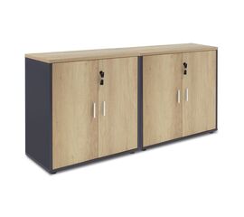 Nτουλάπια γραφείου τετράφυλλα Lotus pakoworld χρώμα φυσικό-ανθρακί 160x40x80εκ - ΝΤΟΥΛΑΠΙΑ στο Milonadakis.gr