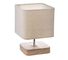 Επιτραπέζιο φωτιστικό Sand pakoworld Ε14 ξύλινο μεταλλικό φυσικό-εκρού 15x15x21εκ - ΕΠΙΤΡΑΠΕΖΙΑ ΦΩΤΙΣΤΙΚΑ στο Milonadakis.gr