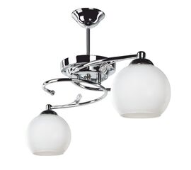 Φωτιστικό οροφής δίφωτο PWL-0966 pakoworld Ε27 ασημί-λευκό Φ67x38εκ - ΦΩΤΙΣΤΙΚΑ ΟΡΟΦΗΣ στο Milonadakis.gr