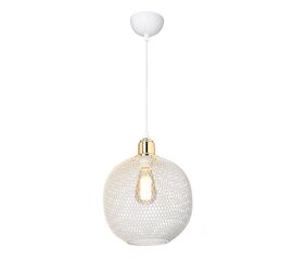 Φωτιστικό οροφής μονόφωτο PWL-0977 pakoworld Ε27 λευκό-χρυσό Φ26x33εκ - ΦΩΤΙΣΤΙΚΑ ΟΡΟΦΗΣ στο Milonadakis.gr