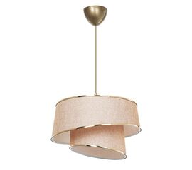 Φωτιστικό οροφής μονόφωτο PWL-1127 pakoworld Ε27 μπεζ-καφέ-χρυσό Φ32.5x31εκ - ΦΩΤΙΣΤΙΚΑ ΟΡΟΦΗΣ στο Milonadakis.gr