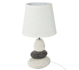 Επιτραπέζιο φωτιστικό Rockgem pakoworld Ε27 ivory-ανθρακί Φ18x33εκ - ΕΠΙΤΡΑΠΕΖΙΑ ΦΩΤΙΣΤΙΚΑ στο Milonadakis.gr