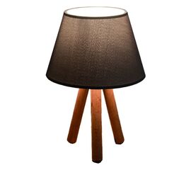 Επιτραπέζιο φωτιστικό PWL-1071 pakoworld Ε27 μαύρο-καρυδί Φ22x32εκ - ΕΠΙΤΡΑΠΕΖΙΑ ΦΩΤΙΣΤΙΚΑ στο Milonadakis.gr