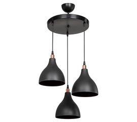 Φωτιστικό οροφής τρίφωτο Lofty pakoworld Ε27 μαύρο Φ40x80εκ - ΦΩΤΙΣΤΙΚΑ ΟΡΟΦΗΣ στο Milonadakis.gr