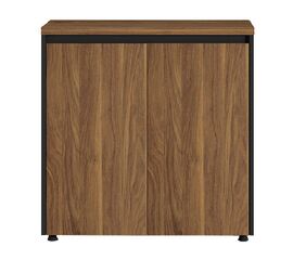 Ντουλάπι γραφείου χαμηλό επαγγελματικό Oscar pakoworld καρυδί-ανθρακί 80x40x80εκ - ΝΤΟΥΛΑΠΙΑ στο Milonadakis.gr
