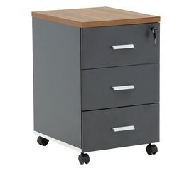 Συρταριέρα επαγγελματική τροχήλατη Oscar pakoworld 3ων συρταριών καρυδί-ανθρακί 40x48x63εκ - ΣΥΡΤΑΡΙΕΡΕΣ στο Milonadakis.gr