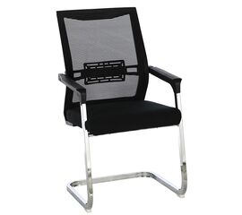 Καρέκλα γραφείου επισκέπτη Chromatic pakoworld μέταλλο-mesh μαύρο - ΚΑΡΕΚΛΕΣ ΕΠΙΣΚΕΠΤΗ στο Milonadakis.gr