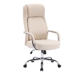 Καρέκλα γραφείου διευθυντή Rianda pakoworld pu σε μπεζ απόχρωση 70x64x116-124εκ - ΚΑΡΕΚΛΕΣ ΓΡΑΦΕΙΟΥ στο Milonadakis.gr