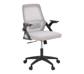 Καρέκλα γραφείου Reji pakoworld mesh ύφασμα γκρι-μπεζ με μαύρο σκελετό 58x60x89-99εκ - ΚΑΡΕΚΛΕΣ ΓΡΑΦΕΙΟΥ στο Milonadakis.gr