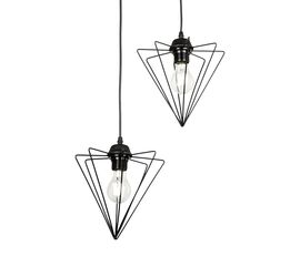 Φωτιστικό οροφής δίφωτο Tebour pakoworld Ε27 μέταλλο μάυρο 30x30x70εκ - ΦΩΤΙΣΤΙΚΑ ΟΡΟΦΗΣ στο Milonadakis.gr