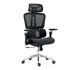 Καρέκλα γραφείου εργασίας Jeffer pakoworld mesh σε μαύρη απόχρωση 67x62x115-125εκ - ΚΑΡΕΚΛΕΣ ΓΡΑΦΕΙΟΥ στο Milonadakis.gr