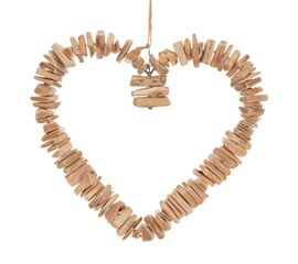 Διακοσμητικό τοίχου καρδιά Herea pakoworld σε φυσική απόχρωση 36x4.5x37εκ - ΔΙΑΚΟΣΜΗΤΙΚΑ ΤΟΙΧΟΥ στο Milonadakis.gr