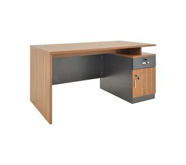 Γραφείο εργασίας επαγγελματικό Oscar pakoworld σε καρυδί-ανθρακί απόχρωση 120x70x76εκ - ΓΡΑΦΕΙΑ στο Milonadakis.gr