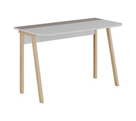 Γραφείο Malia pakoworld λευκό-μόκα και πόδι σε φυσική απόχρωση 120x60.5x75εκ - ΓΡΑΦΕΙΑ στο Milonadakis.gr