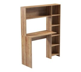 Γραφείο με βιβλιοθήκη Janson pakoworld σε oak απόχρωση 113.2x40x141.8εκ - ΓΡΑΦΕΙΑ στο Milonadakis.gr
