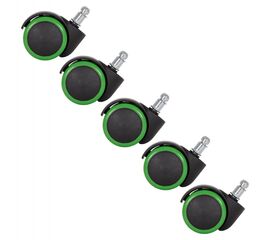 ΑΝΤΑΛΛΑΚΤΙΚΑ ΡΟΔΑΚΙΑ ΣΕΤ 5ΤΜΧ ΓΙΑ ΚΑΡΕΚΛΕΣ ΓΡΑΦΕΙΟΥ HM1203.03--ΜΑΥΡO-ΠΡΑΣΙΝΟ - ΑΝΤΑΛΛΑΚΤΙΚΑ στο Milonadakis.gr