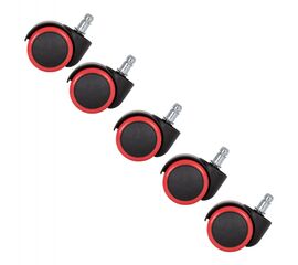 ΑΝΤΑΛΛΑΚΤΙΚΑ ΡΟΔΑΚΙΑ ΣΕΤ 5ΤΜΧ ΓΙΑ ΚΑΡΕΚΛΕΣ ΓΡΑΦΕΙΟΥ HM1203--ΜΑΥΡO-KOKKINO - ΑΝΤΑΛΛΑΚΤΙΚΑ στο Milonadakis.gr