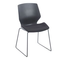 Καρέκλα επισκέπτη Genuine pakoworld PP-PU σε μαύρη απόχρωση με μαξιλάρι 47x52x85εκ - ΚΑΡΕΚΛΕΣ ΕΠΙΣΚΕΠΤΗ στο Milonadakis.gr