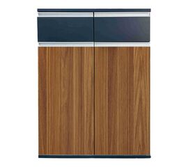 Ντουλάπι γραφείου επαγγελματικό Oscar pakoworld σε καρυδί-ανθρακί απόχρωση 80x40x120εκ - ΝΤΟΥΛΑΠΙΑ στο Milonadakis.gr