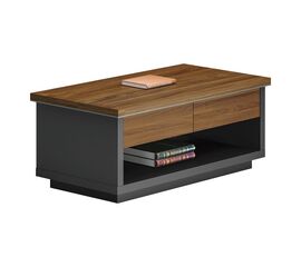 Τραπέζι γραφείου επαγγελματικό Oscar pakoworld σε καρυδί-ανθρακί απόχρωση 120x60x42εκ - ΤΡΑΠΕΖΑΚΙΑ ΕΠΙΣΚΕΠΤΗ στο Milonadakis.gr