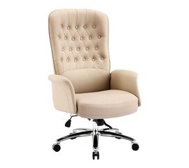 Καρέκλα γραφείου διευθυντή Kaline pakoworld pu σε μπεζ απόχρωση 69x79x115-123εκ - ΚΑΡΕΚΛΕΣ ΓΡΑΦΕΙΟΥ στο Milonadakis.gr
