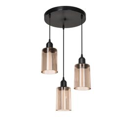 Φωτιστικό οροφής τρίφωτο PWL-1195 pakoworld Ε27 μαύρο-amber Φ30x80εκ - ΦΩΤΙΣΤΙΚΑ ΟΡΟΦΗΣ στο Milonadakis.gr