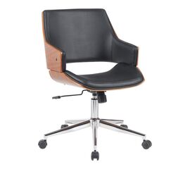 Καρέκλα γραφείου Setulo pakoworld μαύρο pu-βάση χρωμίου 53x61x79-89εκ - ΚΑΡΕΚΛΕΣ ΓΡΑΦΕΙΟΥ στο Milonadakis.gr