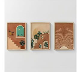 Πίνακας Affera pakoworld τρίπτυχος με ψηφιακή εκτύπωση και πλαίσιο 33x1.5x48εκ - ΠΙΝΑΚΕΣ στο Milonadakis.gr