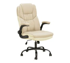 Καρέκλα γραφείου διευθυντή Stellar pakoworld pu σε μπεζ-εκρού απόχρωση 70x77x110-119εκ - ΚΑΡΕΚΛΕΣ ΓΡΑΦΕΙΟΥ στο Milonadakis.gr