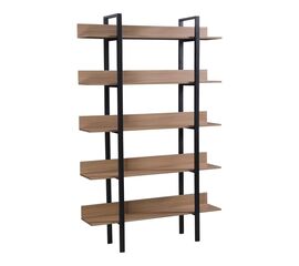 Βιβλιοθήκη Boderta pakoworld σε sonoma-μαύρη απόχρωση 120x30x190εκ - ΒΙΒΛΙΟΘΗΚΕΣ στο Milonadakis.gr