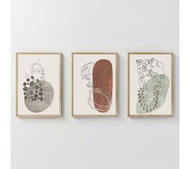 Πίνακας Aelra pakoworld τρίπτυχος με ψηφιακή εκτύπωση και πλαίσιο 33x1.5x48εκ - ΠΙΝΑΚΕΣ στο Milonadakis.gr