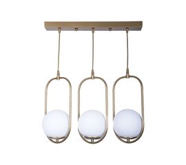 Φωτιστικό οροφής τρίφωτο Lavol pakoworld Ε27 μέταλλο χρυσό 50x3x70εκ - ΦΩΤΙΣΤΙΚΑ ΟΡΟΦΗΣ στο Milonadakis.gr