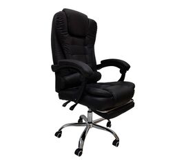 Καρέκλα γραφείου διευθυντή με υποπόδιο Worko pakoworld pu σε μαύρη απόχρωση 66x62x113-121εκ - ΚΑΡΕΚΛΕΣ ΓΡΑΦΕΙΟΥ στο Milonadakis.gr