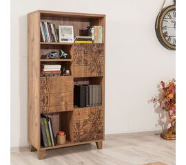 Βιβλιοθήκη PWF-0181-7 σε χρώμα πεύκου 80x36x155εκ - ΒΙΒΛΙΟΘΗΚΕΣ στο Milonadakis.gr