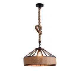 Φωτιστικό οροφής Pormode pakoworld μαύρο μέταλλο-φυσικό σχοινί Φ30x15εκ - ΦΩΤΙΣΤΙΚΑ ΟΡΟΦΗΣ στο Milonadakis.gr